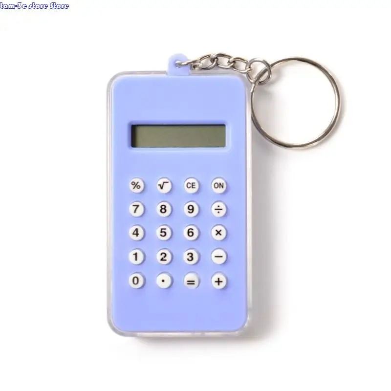 キーチェーンバックル付きD0UAミニポータブル計算機8桁の子供のための迷路と基本的な計算機誕生日パーティーのお願い
