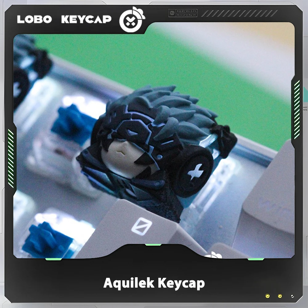 Aquilek Keycaps Light Transmission Hand-made Resin Keycap Mechanical Keyboard Keycaps Customized Gaming Accessories Gift