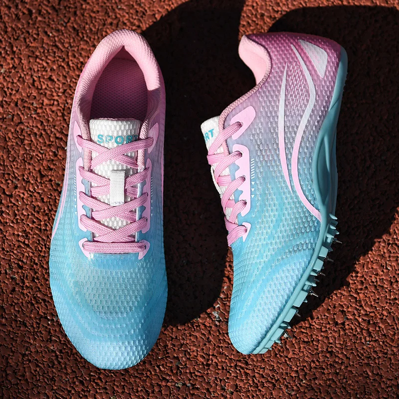 Professional Competition Man Spikes Running Shoes Comfort  Breathable Women's Sneakers  Anti-slip Men Spikes Athletics Speed