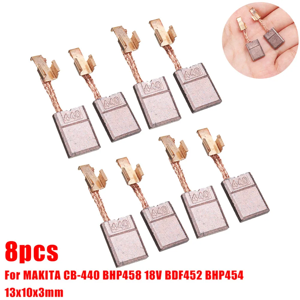 8Pcs Carbon Brush Kit For MAKIT CB-440 BHP458 18V BDF452 BHP454 DDF458Z DF458D BHP458 DDF458 BDF458 BDF458RFE BDF458Z DDF456