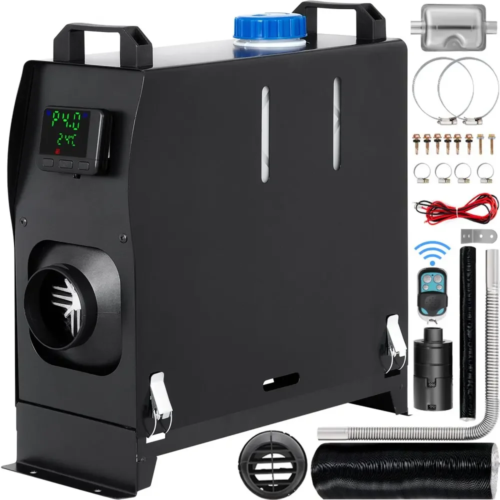 Grzejnik powietrza na olej napędowy SIHAO 8KW, uniwersalny grzejnik postojowy 12V, jeden otwór wylotowy, z przełącznikiem LCD, szybkie nagrzewanie, do kampera, ciężarówki, łodzi, autobusu
