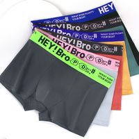 4PCS Letter Printed Men's Cotton Panties Thin Mid Waist Seamless Underwear for Men Underpants Briefs Male Shorts Boxer Gifts