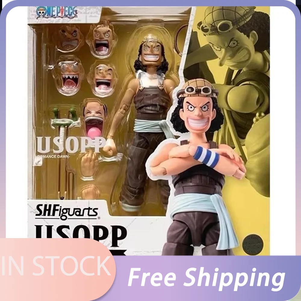 

В наличии подлинная цельная фигурка S.H.Figuarts Shf Usopp Romance Dawn, экшн-фигурка, оригинальная фигурка, модели из ПВХ, коллекционный стол