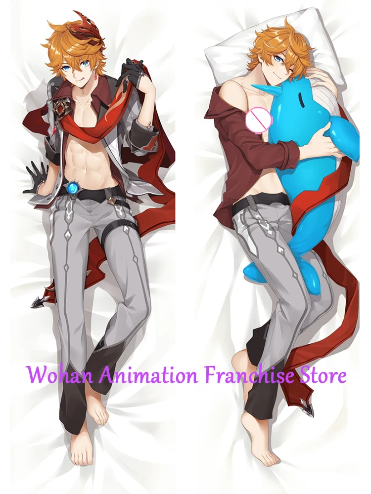 Dakimakura Anime Pillow Cover  Tartaglia  Halloween Christmas Decoration Double-sided Print Life-size