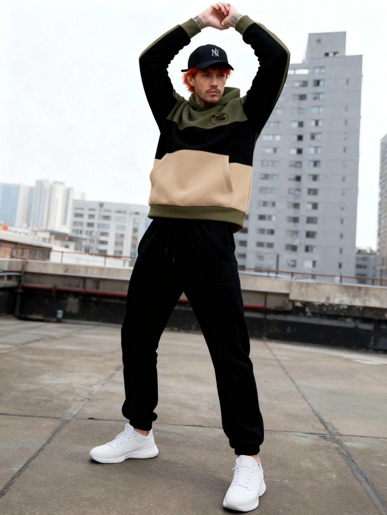 

Men's 2-piece set, fashionable hoodie paired with loose casual pants | comfortable and warm fabric, men's hoodie set.