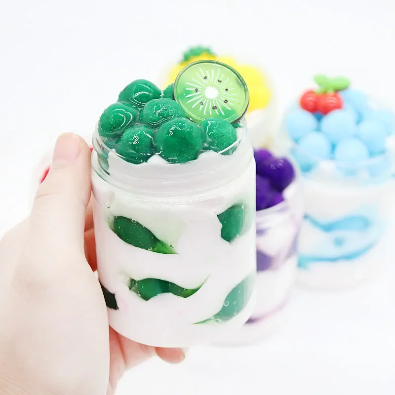 New Ice Cream Cotton Puree Fruit Strawberry Grape Crystal Puree Clay Accessories Educational Toy Tactile Ability Modeling Clay