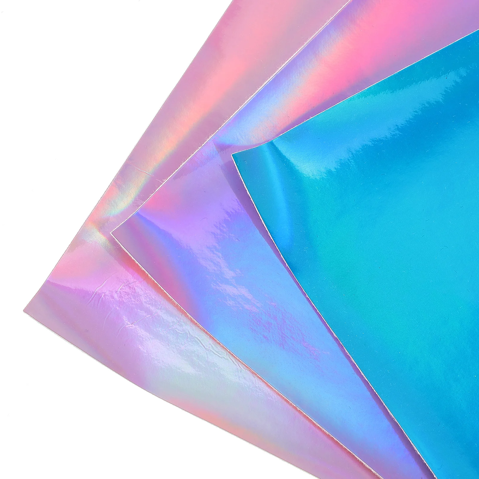 

3pcs Mirror Finish Pu Sheets For Diy Crafts Bag Making Bow Hair Accessories Faux Material Handcraft Supply