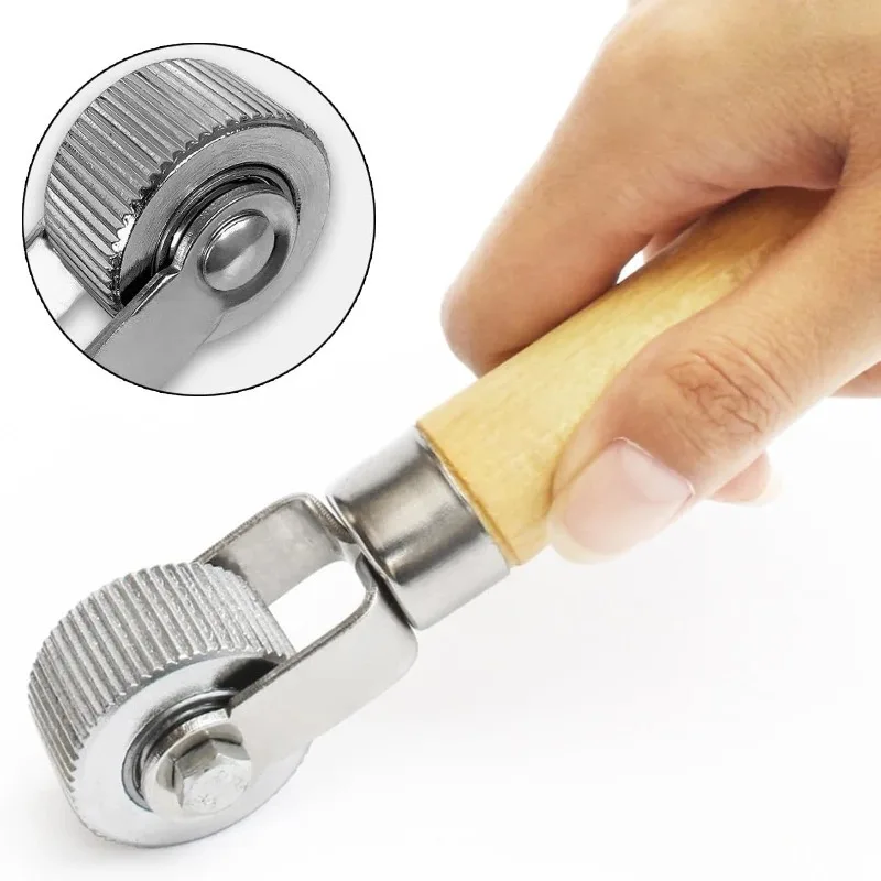 

1pc Car Audio Noise Reduction Application Roller Tool for Sound Deadening Foam Metal Wooden Handle Hand Pressure