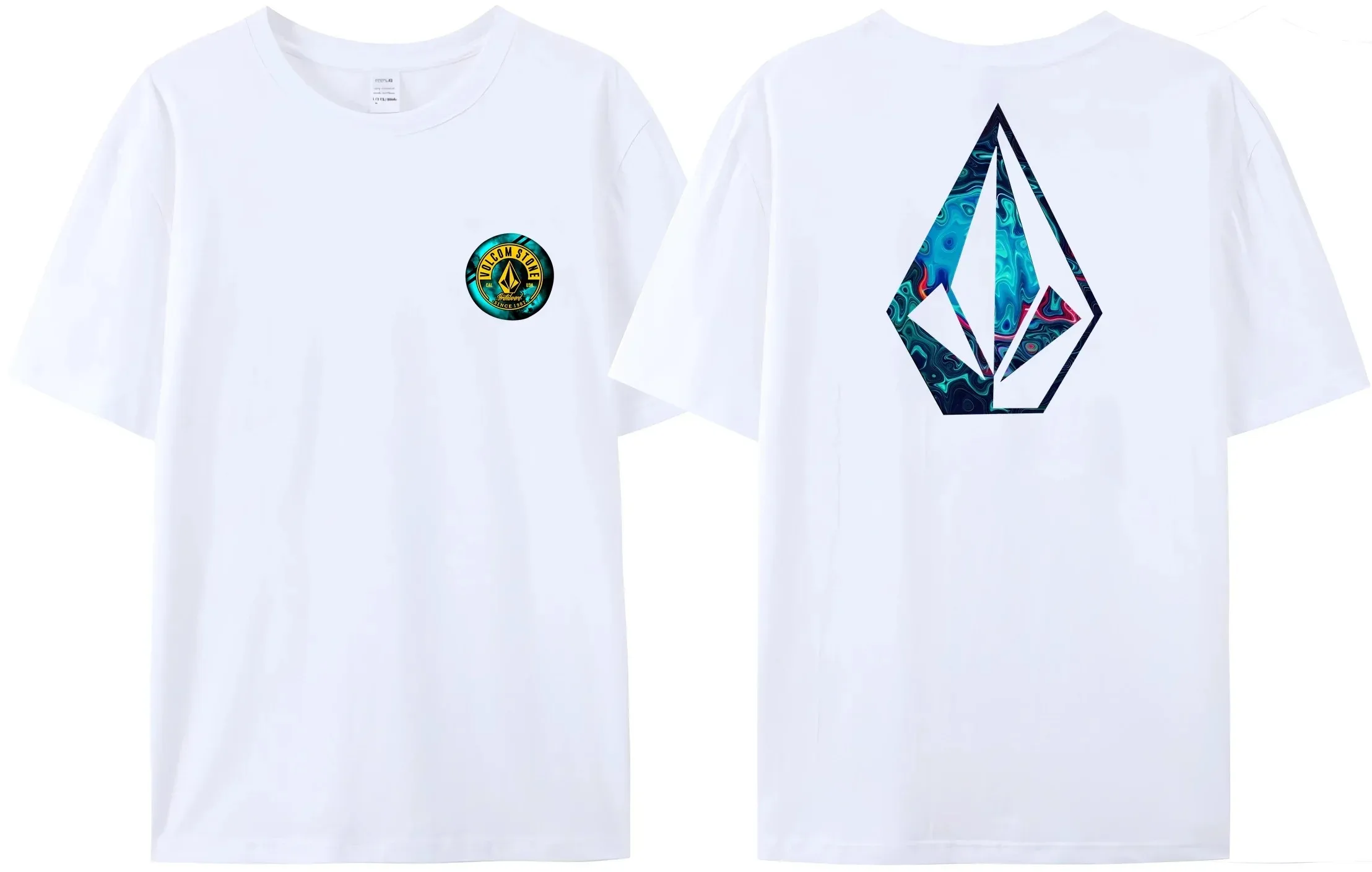 2024 Hot Selling Volcom Obsidian Casual Summer T-Shirt Men's 100% Cotton Comfortable High Quality Gift Women Short Sleeve