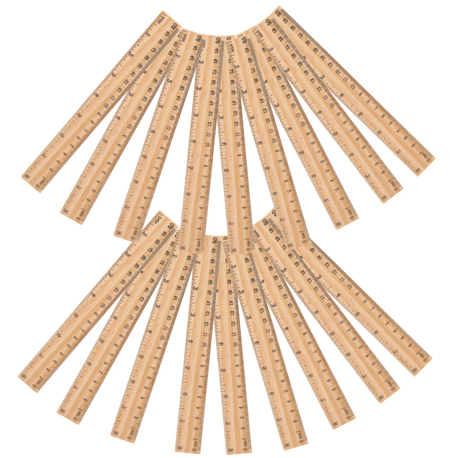 

Набор из 30 деревянных линеек 20 см с натуральным рисунком древесины, прямой краем, для точных измерений, для школы, офиса, дома, для художников