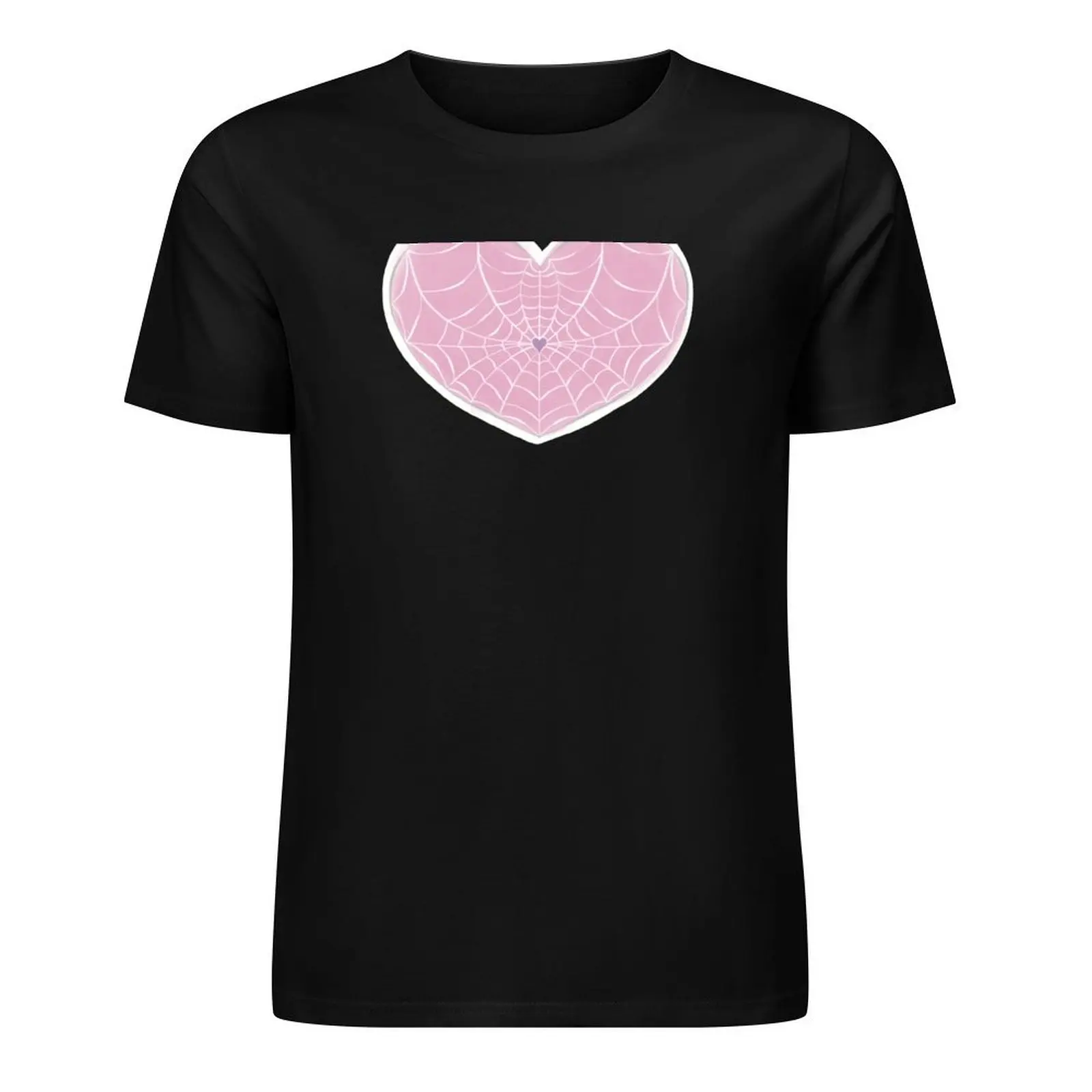 Pastel Spider Web Heart T-Shirt blacks blue archive blanks plus size clothes oversized t shirts for men