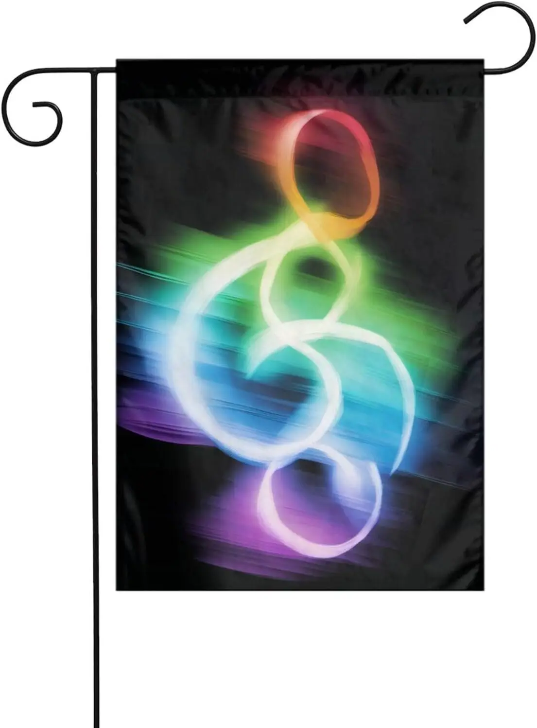 Colorful Music Notes Seasonal Garden Flag.12 X 18 Inch Double-Sided Courtyard Flag.Outdoor Garden Flag.Outdoor Flags For Hallowe