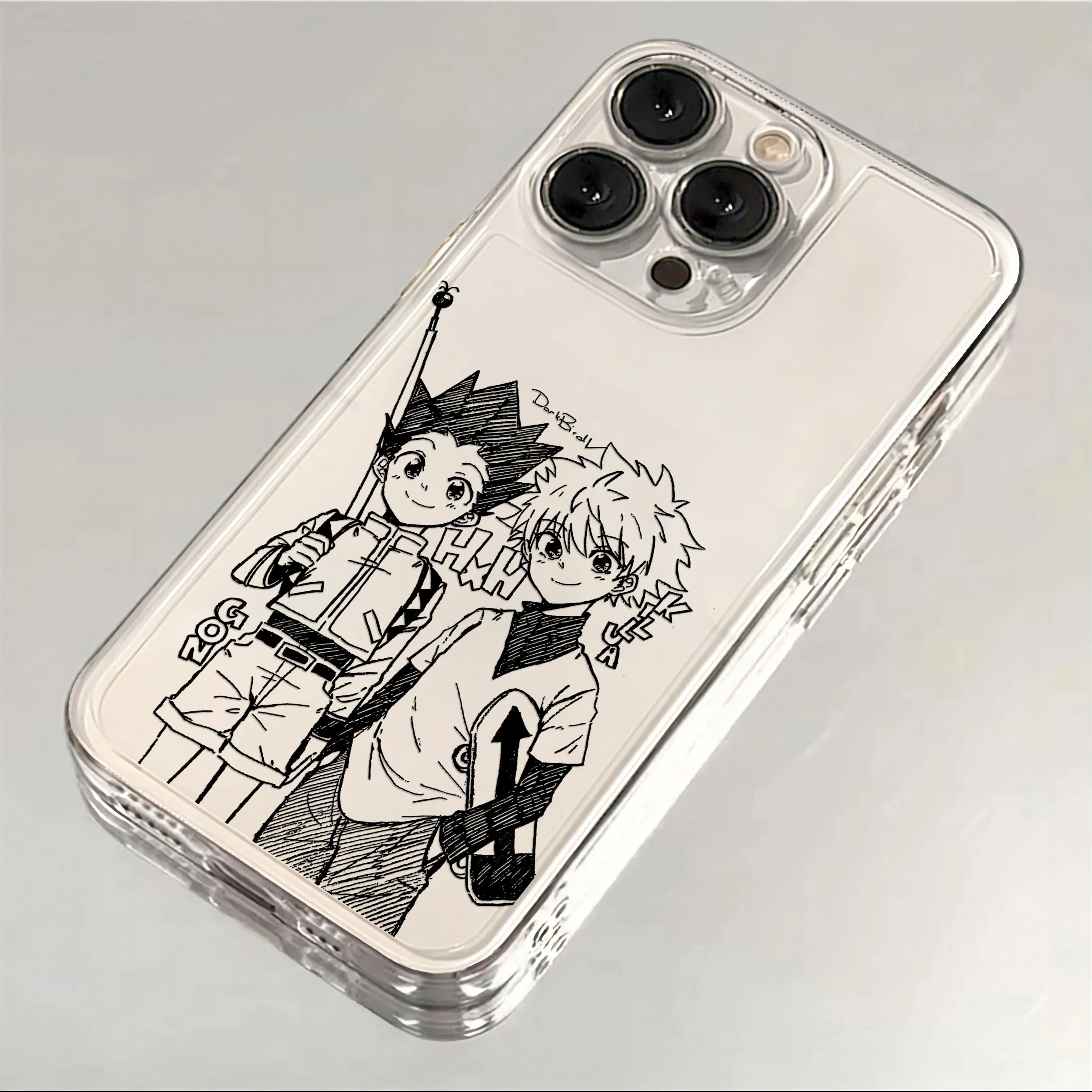 Hot Anime Black HUNTERS×HUNTERS Phone Case For iPhone 16 15 14 13 12 11 Mini Pro Max X XR XSMax 7 8 Plus SE20 Transparent Cover