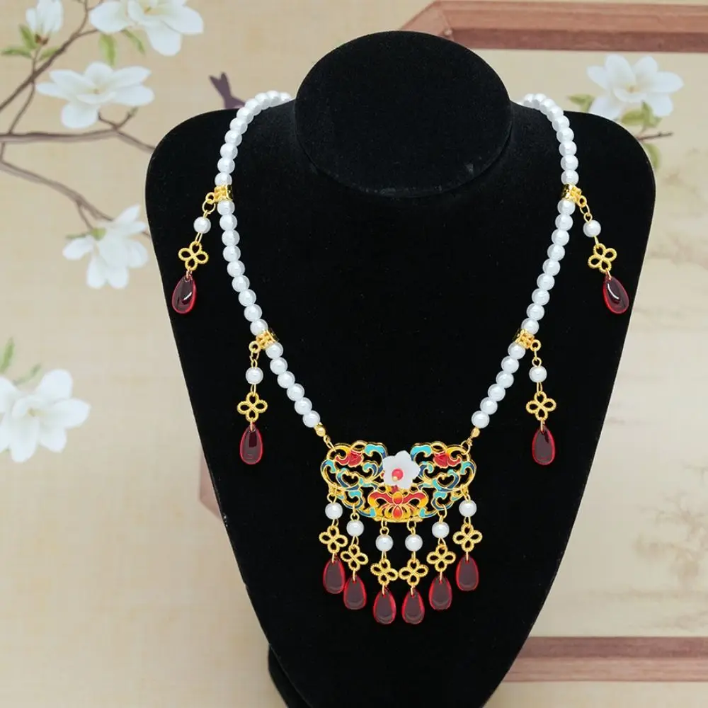 

Rhinestone Necklace Earrings Set Vintage Ethnic Style Women Jewelry Suit Bohemian Style Exotic Style Tassel Eyebrow Pendant