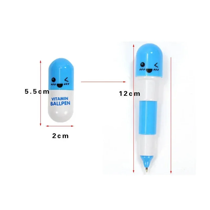 أقلام حبر جاف بحبر أزرق كاواي ، حبوب إبداعية ، أقلام حبر جاف لطيفة ، مستلزمات كتابة المكتب والمدرسة ، أدوات قرطاسية
