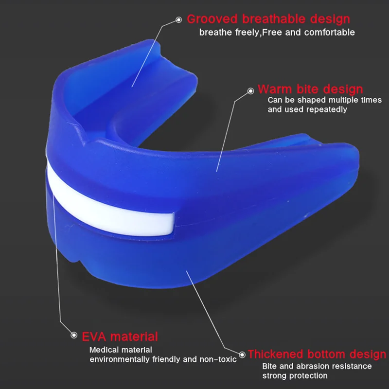 1 Pcs Double-Sided Sport Mouthguard Adults Teeth Mouth Guard for MMA Taekwondo Boxing Football Basketball Hockey Teeth Protector