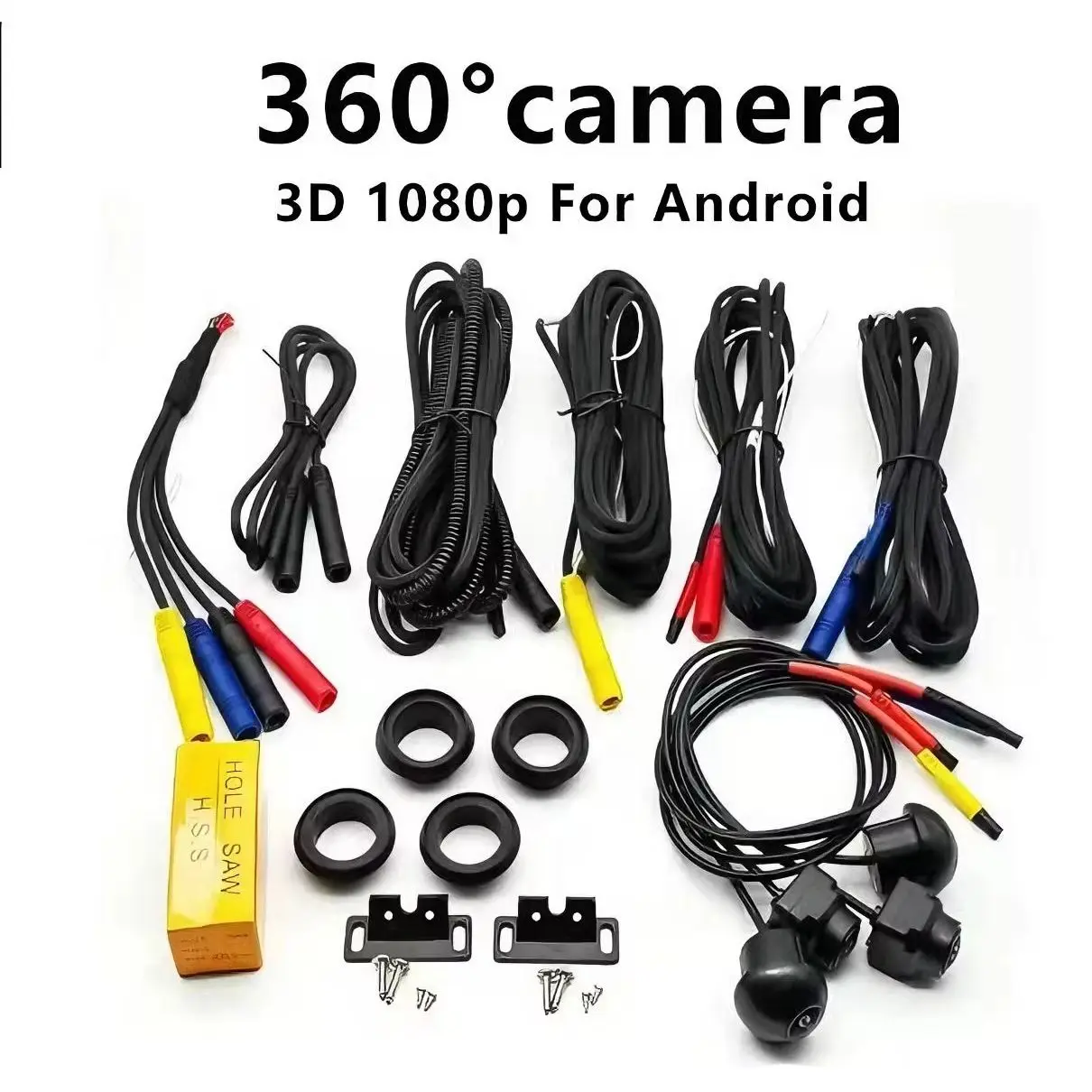 360 °   Panorama-Autokamerasystem 4CH AHD 1080P Vogelperspektive Rundumansicht Einparkhilfe-Kameras für Android Autoradio Multimedia