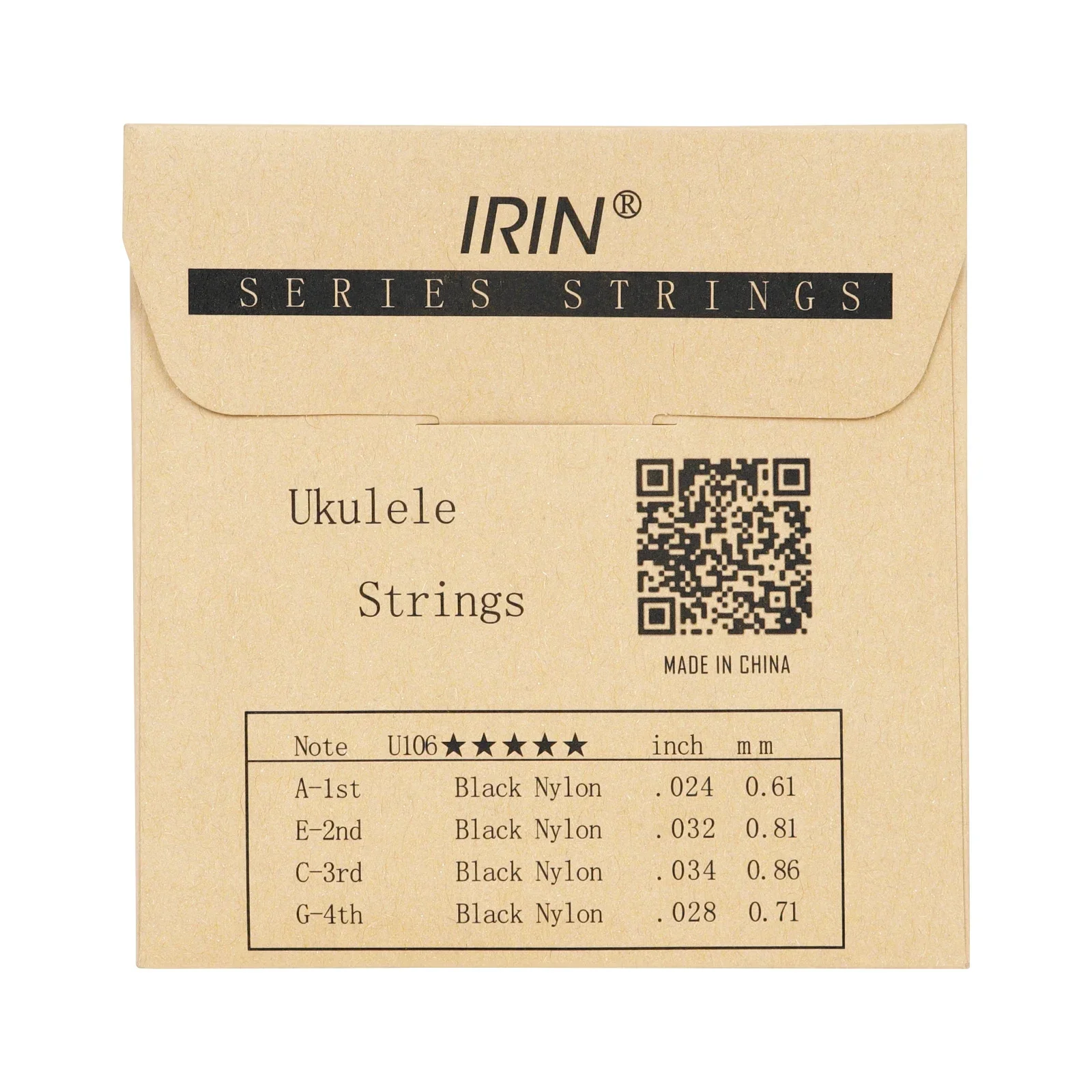 IRIN U106 Ukulele Guitar Strings Plastic Nylon Mix Soft Touch Bright Sounding 4 Strings Hawaiian Guitar Accessories&Parts