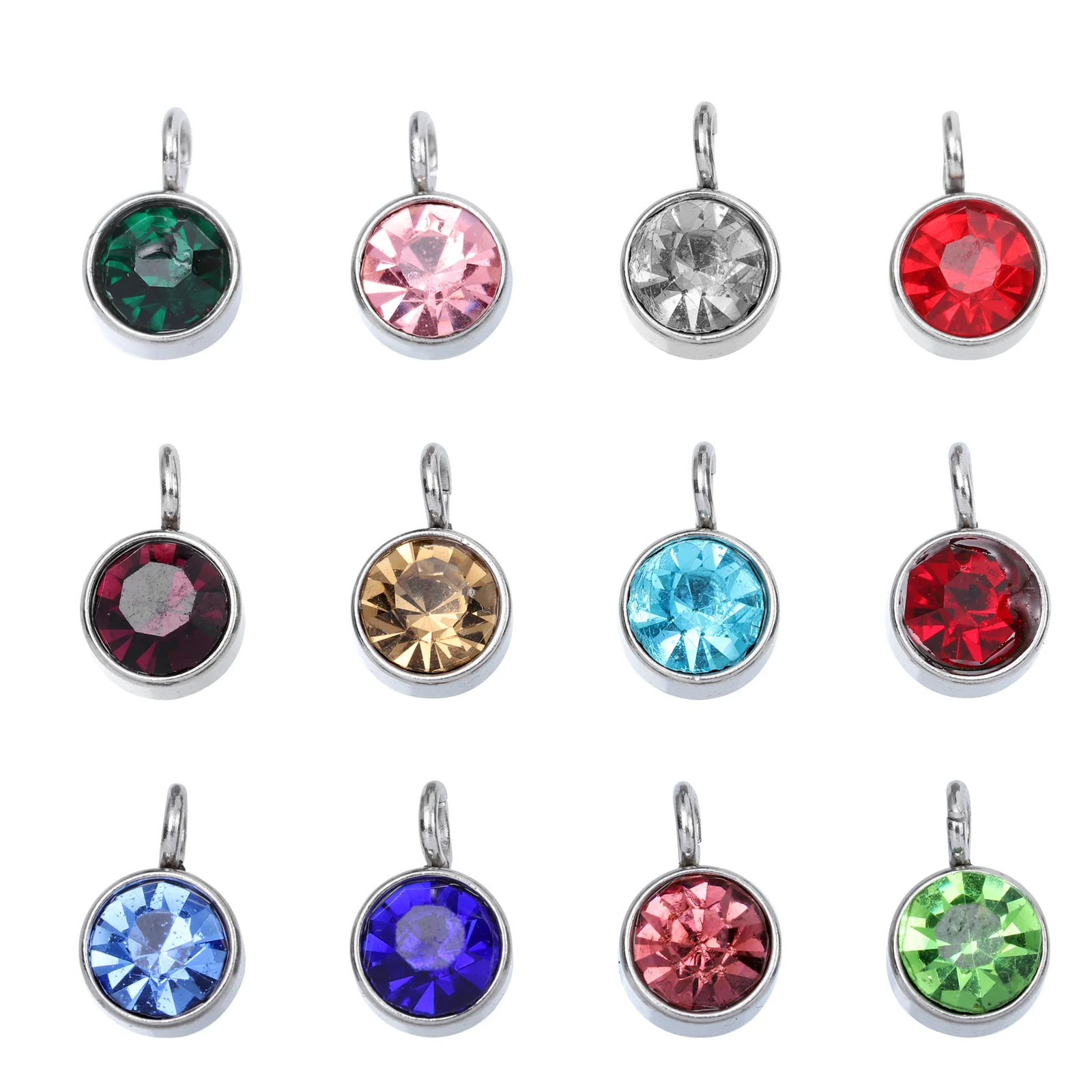 

36 Pcs Birthstone DIY Beads Pendants Jewelry Making Material Charms Fashion Birthstones