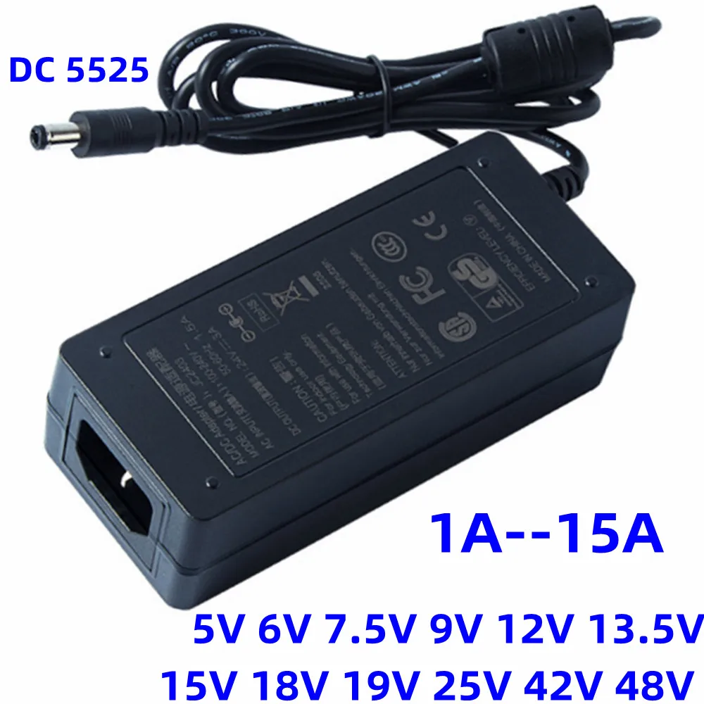 DC 5V 6V 7.5v 9V 12V 13.5V 15V 18V 19V 25V 31V 42V 48V 2A 2.5A 3a 3.5A 4A 5A 6A 6.32a 7 8A 9A 10A 12.5A 15A Power Supply Adapter