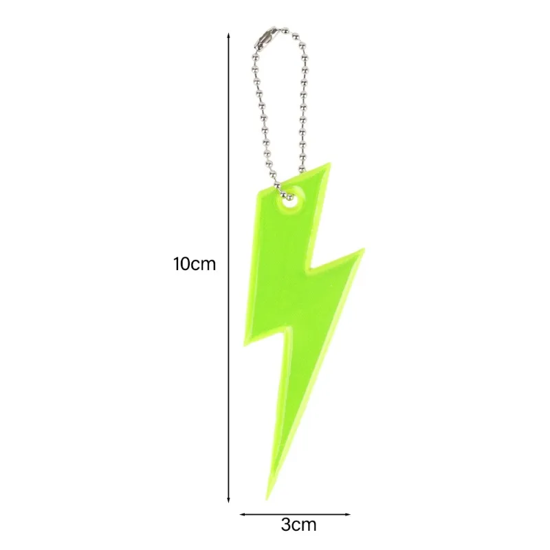 Creative Reflective Lightning Tape Bag Pendant Colorful Streamer Safety Reflector Reflective Keychain Traffic Safety Accessories