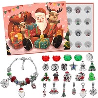 DIY Charm Jewelry Bracelet Making Kit Christmas Advent Calendar Christmas Themed for Girls Christmas Gift Box New Year Navidad