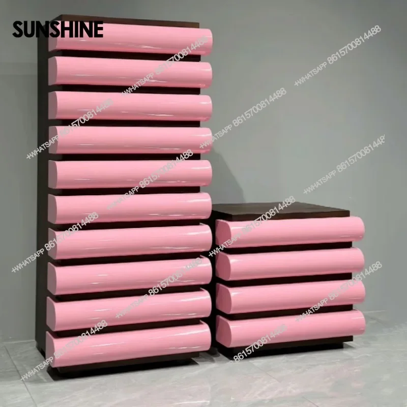 

Painted Wudou Art Entrance Storage Cabinet Solid Wood Drawer Modern Simple Decoration LockerQ