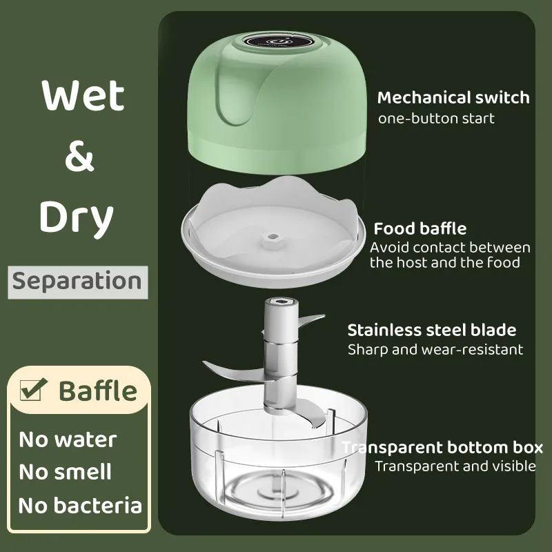 100/250 مللي الكهربائية الثوم كسارة USB المحمولة الصغيرة الثوم المروحية الخضار الفلفل طاحونة الطعام المعالج المطبخ أدوات المطبخ