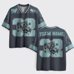 Trending Must‑have V‑Neck Cropped Mesh Football Jersey Top Rated Player Graphic 32 Print Short Sleeve Street Sports Fan Jersey