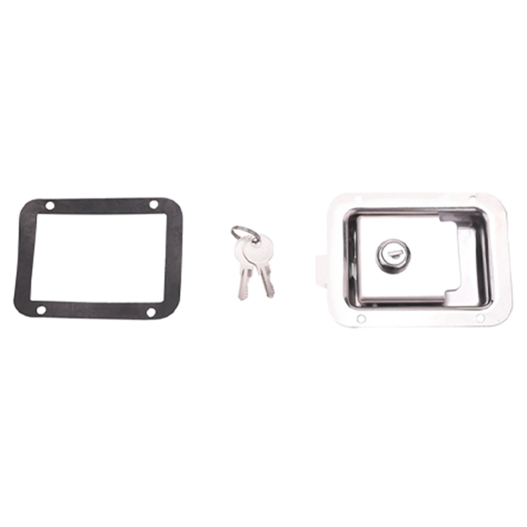 

Simple 3X Paddle Slam Latch With Lock & Key Travel Trailer Lock Stainless Steel RV Door Latch Flush Mount Handle Latch