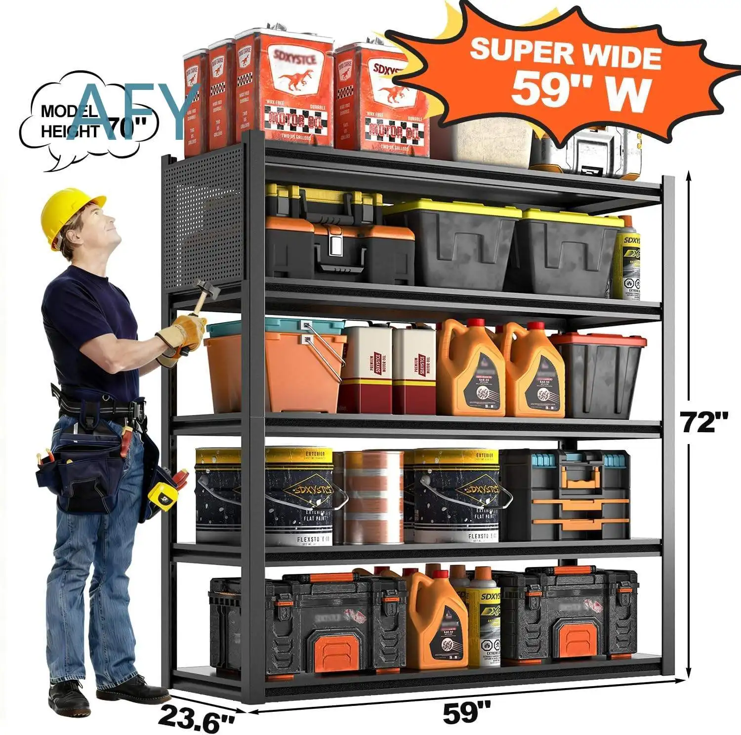 Metal Storage Racks and Shelves for Industrial Use Heavy Duty Steel Shelving System for Warehouse Workshop for Amazon for