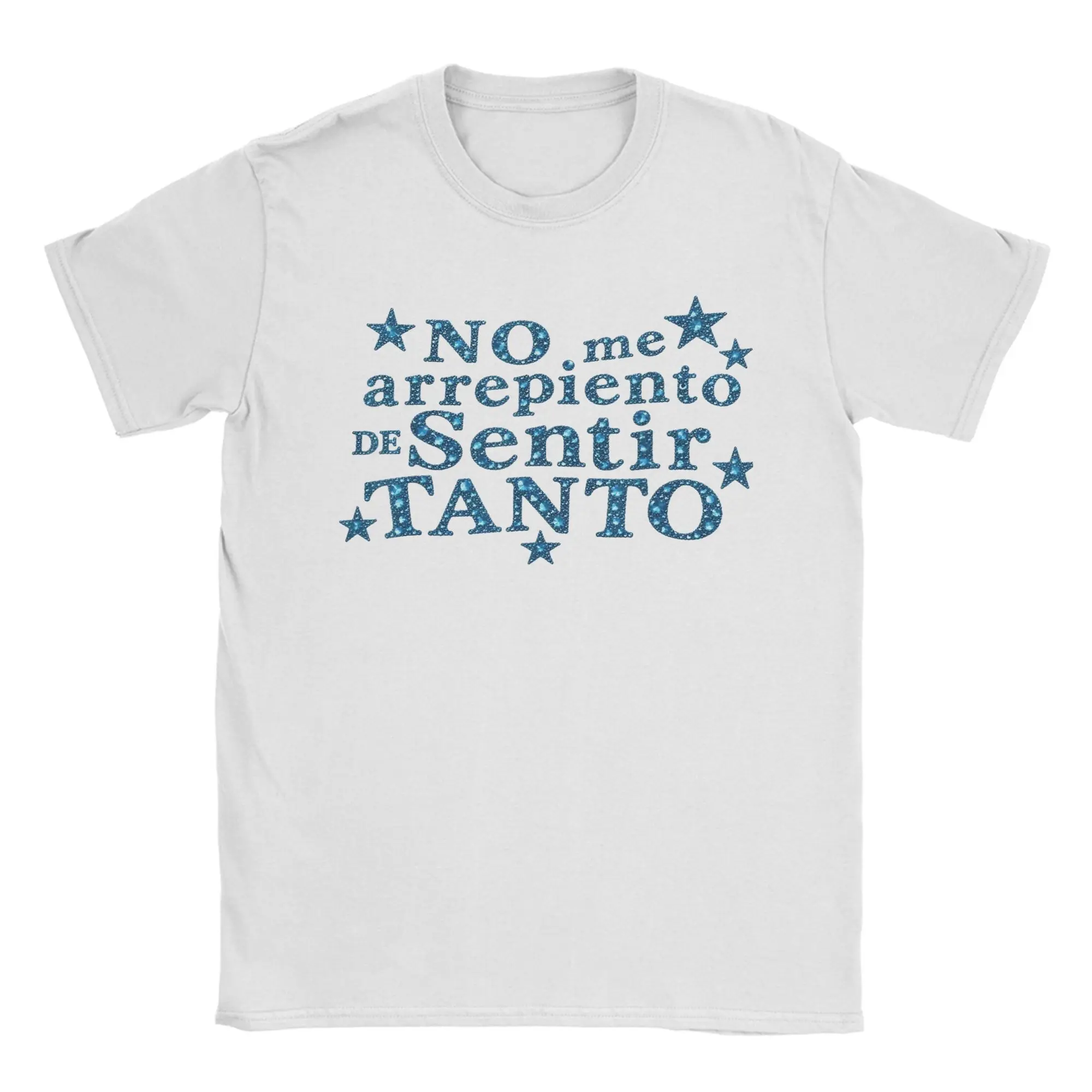 Print I don't regret feeling so much Karol G Tshirt Men Short Sleeve Top Tee no me arrepiento de sentir tanto Cotton Summer Tops