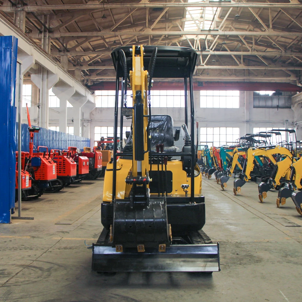 Mini escavatore idraulico diesel Escavatore cingolato da 1,5 tonnellate con accessori Uso domestico Piccolo escavatore Consegna veloce personalizzata