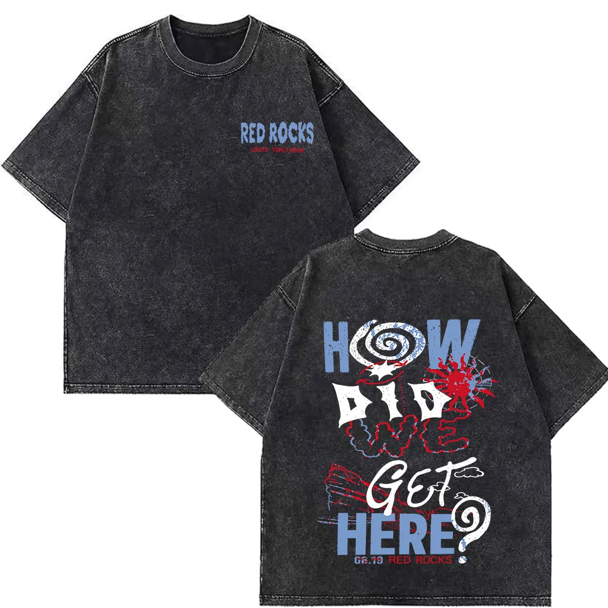 Singer Louis Tomlinson How Did I Get Here Tour 2026 Print T Shirt Men Women Aesthetic Trend Cotton Casual Vintage Washed T-shirs