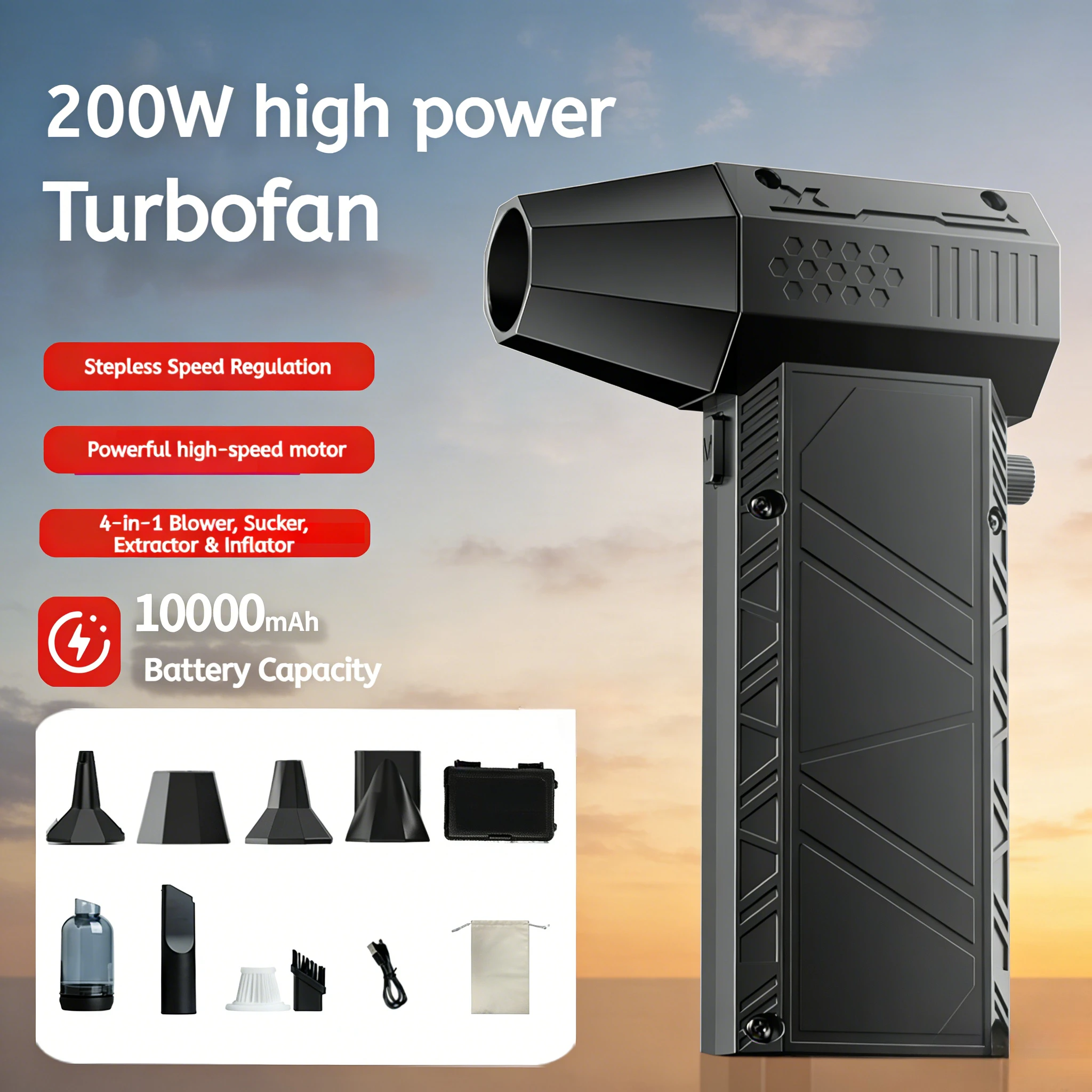 

Турбоструйный вентилятор, бесщеточный пылесос, вентилятор для ПК/клавиатуры/дома/автомобиля, воздуходувка X6, турбовентилятор