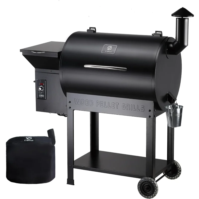 

Z GRILLS Гриль для курильщика на пеллетах с ПИД-управлением, дождевик, 700 кв. в кулинарной зоне для барбекю на открытом воздухе, ZPG-7002BPro
