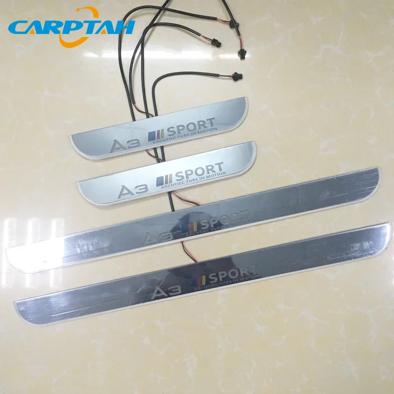 Pedal Car Exterior Parts LED Door Sill Scuff Plate Pathway Dynamic Streamer Light For Audi A3  Customized