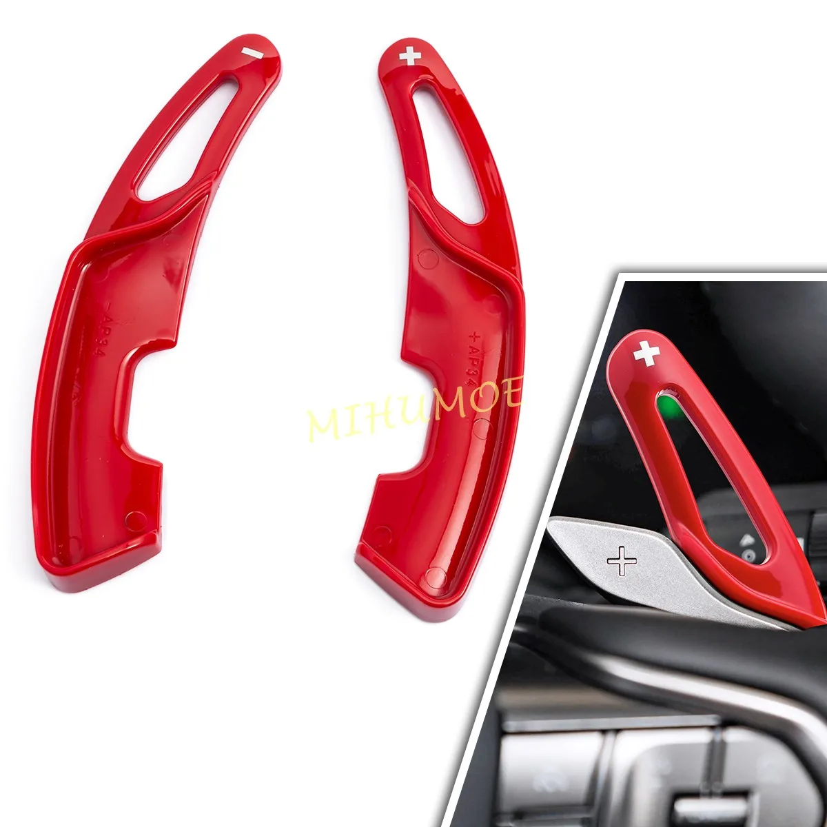 Glossy Red Steering Wheel Paddle Shift Extension For Lexus RX500h RX450h+ NX350h UX250h LX700h TX550h+ GX550 ES250 LS500h RZ350e
