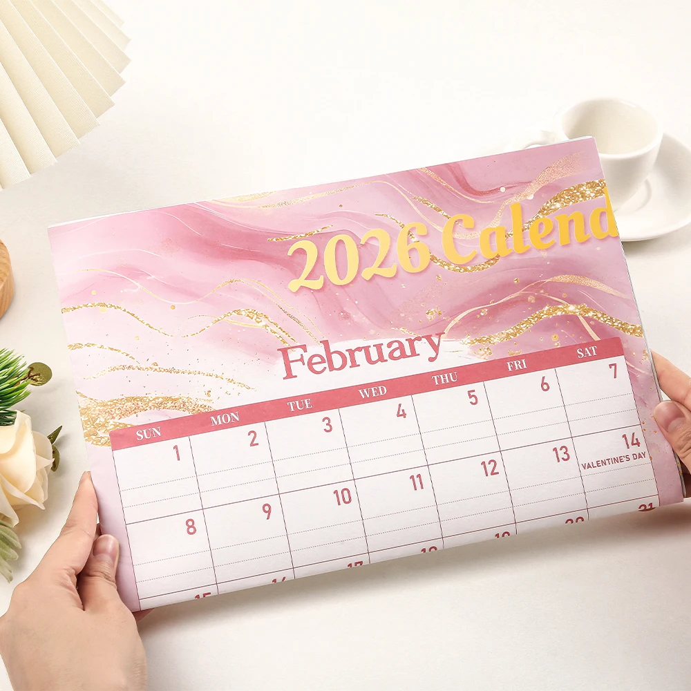 Calendario de pared grande 2026 con pegatina, calendario planificador diario colorido, tabla de planificación mensual de enero a diciembre de 12 para decoración de oficina y habitación