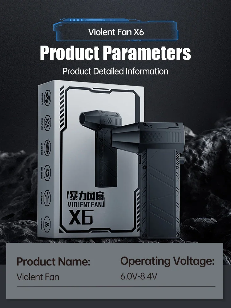 X6 مروحة توربو صغيرة 53 متر/الثانية مروحة تربو محمولة 250000 دورة في الدقيقة منفاخ توربو نفاث محرك بدون فرشاة مروحة قناة محمولة أداة تنظيف من النوع C