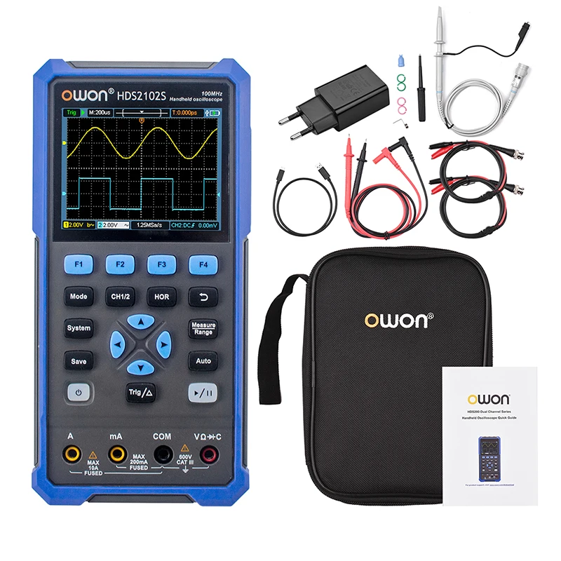 

2CH 100MHz Handheld 3-in-1 Oscilloscope 500MSa/s