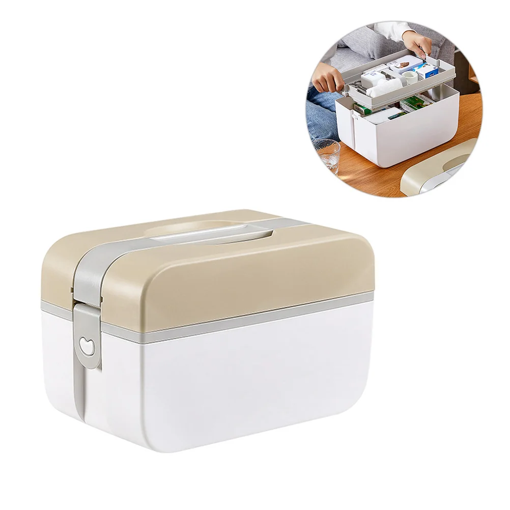 Medicine Case Multi-Layer Portable First Aid Kit Box For Home Office Outdoor Emergency Use Heavy-Duty Storage Container