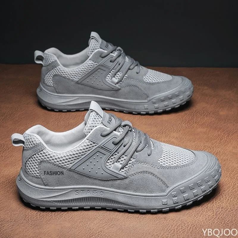 Scarpe da ginnastica da uomo estive nuove in mesh traspirante, versatili, alla moda, antiscivolo, per la protezione del lavoro, scarpe da tavolo comode e casual