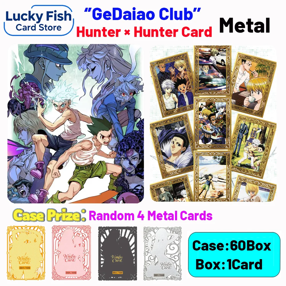 

Wholesale 2026 New GeDiao Culture Hunter x Hunter Collection Cards Classic Laser Metal Cards Limited Collector's Set