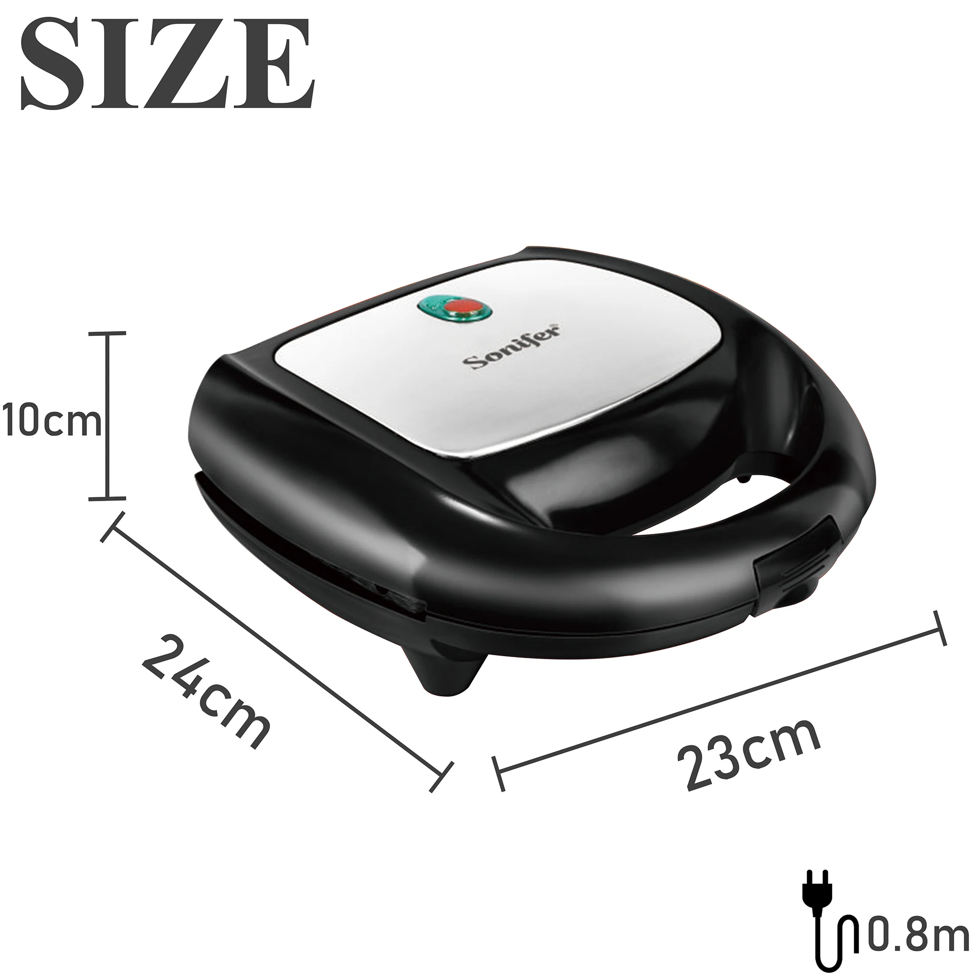 800W Electric Hotdog Machine Maker Iron Stainless Steel Hot Dog Plate Non-stick Breakfast Cake Maker Machine 220V Sonifer