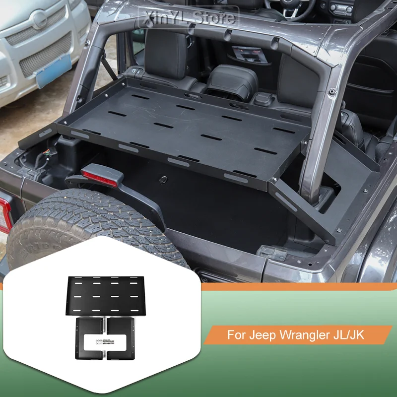 

Car Metal Trunk Expand Storage Board Bracket Rack Shelf For Jeep Wrangler JL/JK 4-Door version Car Interior Accessories