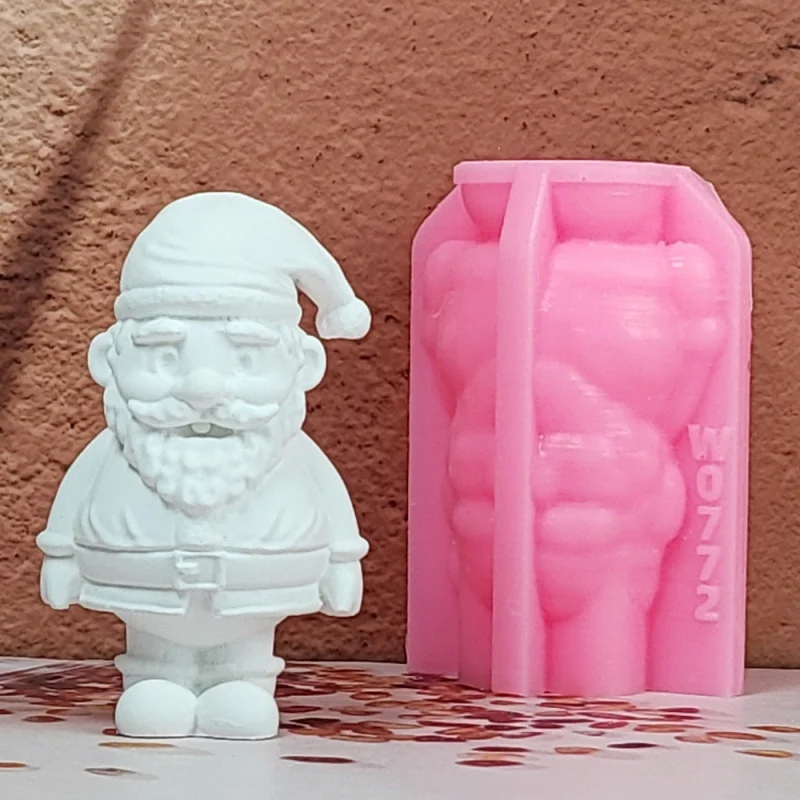 

3D Christmas Silicone Mold for DIY Plaster and Scented Candles 2pcs