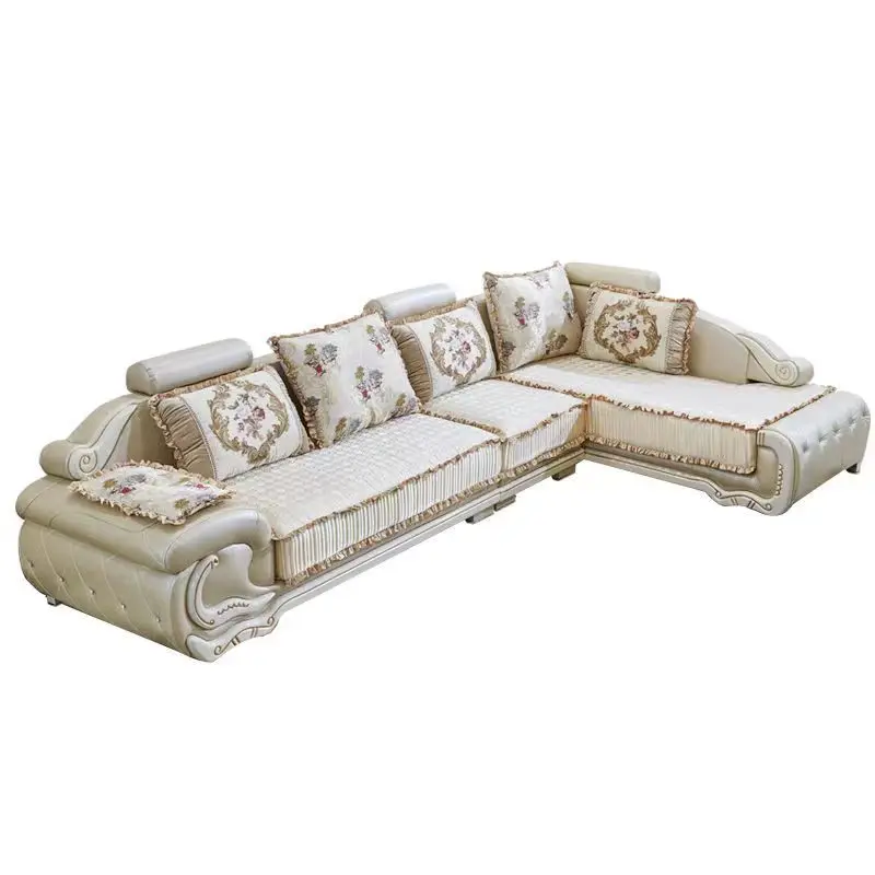 

-For Luxury Velvet Traditional Style L-Shape Sectional Sofa Set for Living Room Fabric Sofa with Sectional Feature*