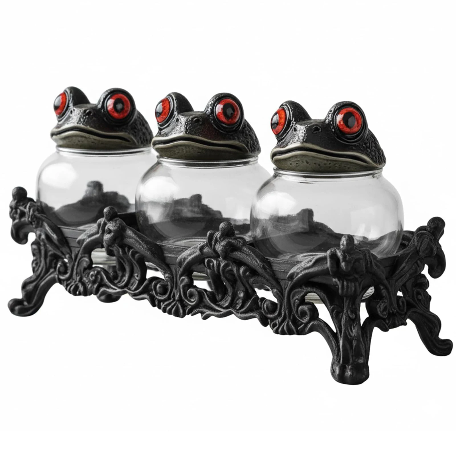 

Handcrafted Witchy Frog Apothecary Spice Jars Empty Clear Seasoning Jars Seasoning Containers Storage Container Condiment Jars