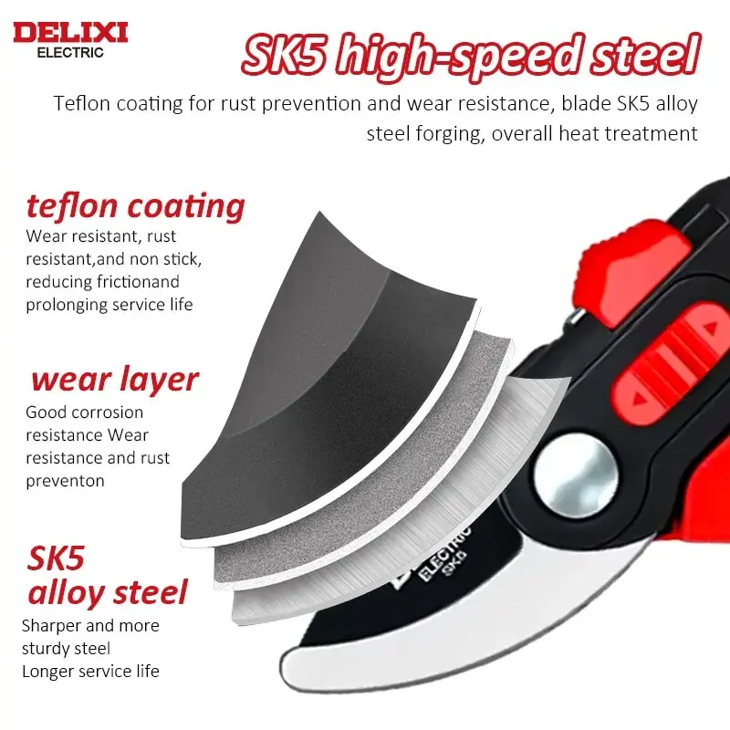 DELIXI ELECTRIC Gardening Scissors Tools Pruning Shears Bonsai Tools Fruit Tree Pruning Flower Branches Orchard Scissors